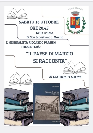 Sabato 18 ottobre 2025 - Serata culturale a Marzio per la presentazione del libro di Maurzio Miozzi