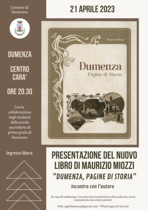 Incontro culturale con Maurizio Miozzi - presentazione del libro &quot;Dumenza pagine di storia&quot;