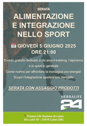 Alimentazione e integrazione nello sport - 5 giugno 2025